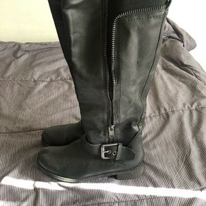 Black High Buckle Boots